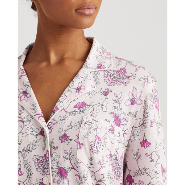 Pink Floral Floral Cotton Sleep Shirt Lauren 6