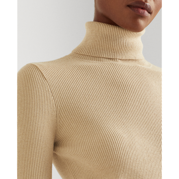 Pull &agrave; col roul&eacute; c&ocirc;tel&eacute; Lauren en Lurex champagne 6