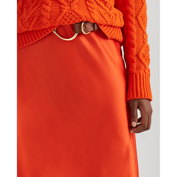 Dusk Orange Satin Skirt Lauren 6