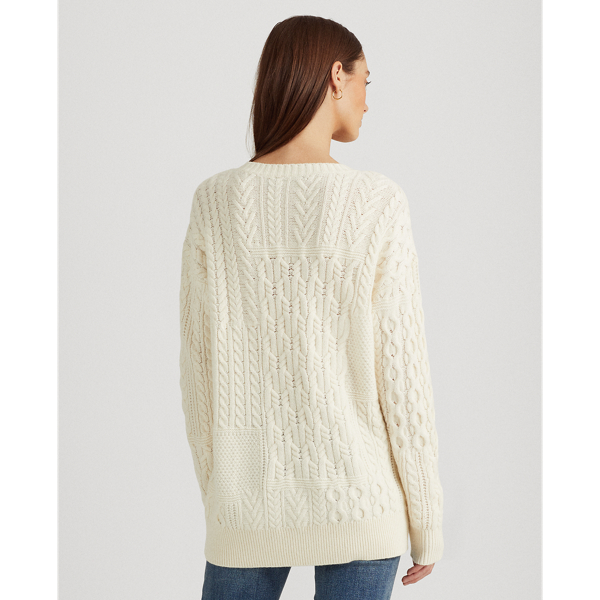 Maglia in misto lana merino Lauren in Crema mascarpone 4