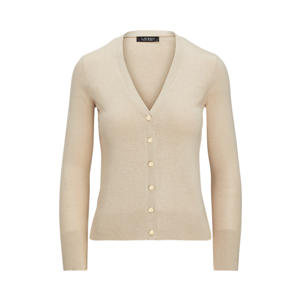 Metallic Cotton-Blend Cardigan Jumper Lauren 1