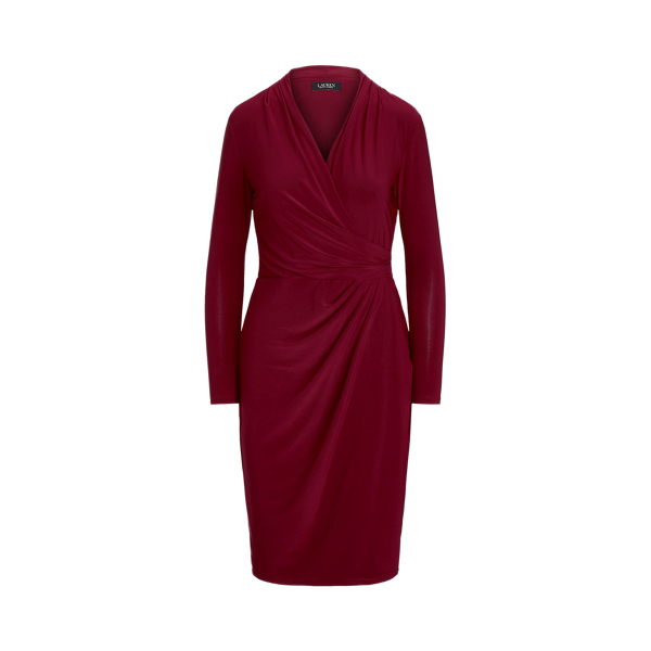 Vestido de punto con plisado Lauren en Granate carmes&iacute; 2