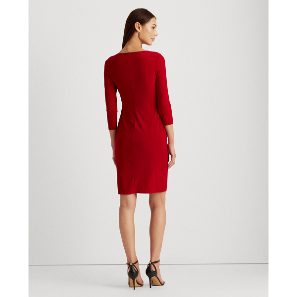 Lipstick Red Jersey Surplice Dress Lauren 4