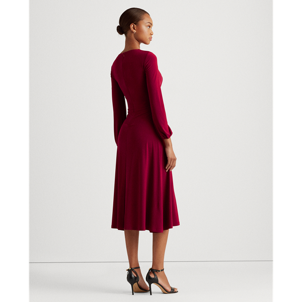 Robe en jersey &agrave; manches longues Lauren en Grenat romantique 4