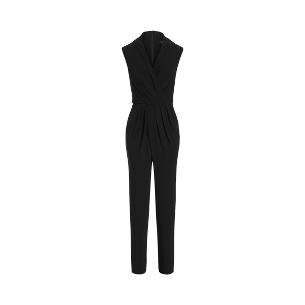 Black Pleated Jersey Jumpsuit Lauren 2