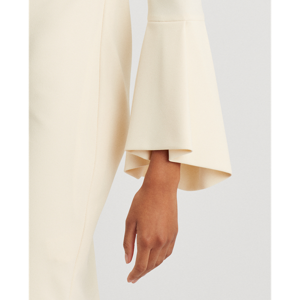 Lemon Ivory Jersey Bell-Sleeve Dress Lauren 6