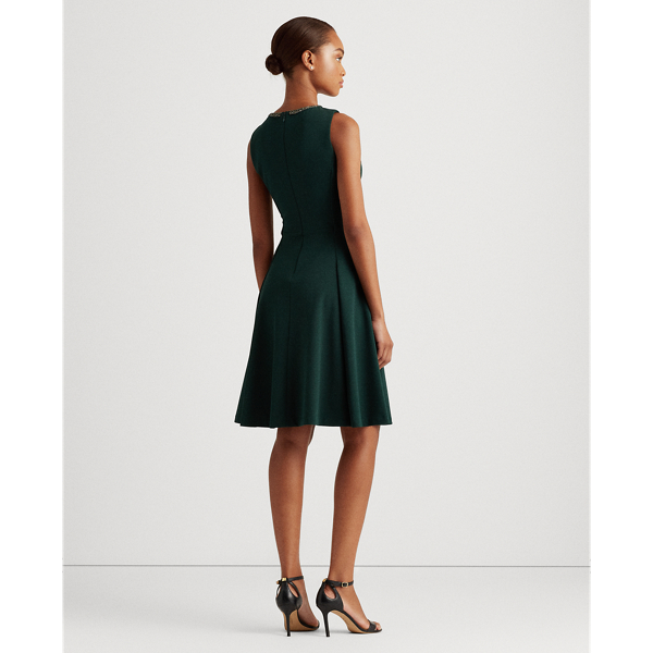 &Auml;rmelloses Jerseykleid Lauren in Tiefes Kiefer 4