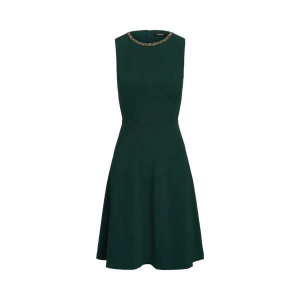 &Auml;rmelloses Jerseykleid Lauren in Tiefes Kiefer 2