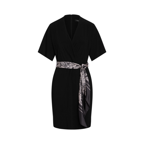 Jerseykleid in Wickel-Optik Lauren in Schwarz 2