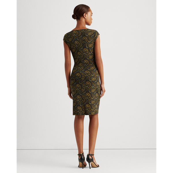 Lighthouse Navy/Gold/Crea Paisley Jersey Dress Lauren 5