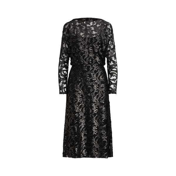 Black Cold-Shoulder Midi Dress Lauren 2
