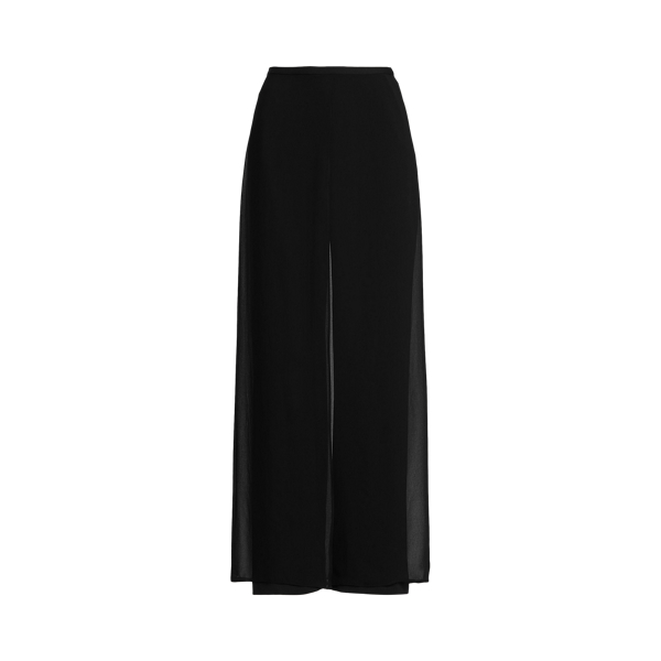Black Georgette-Jersey Straight Trouser Lauren 2
