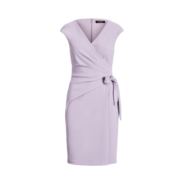 Crepe Wrap-Style Dress Lauren em Dutch Lavender 2