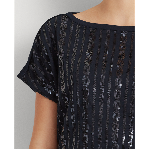 Beaded Cable-Knit Sweater Lauren in Lauren Navy 6