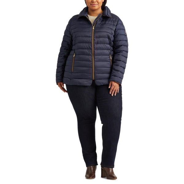 Navy Short Packable Down Jacket Lauren Woman 3