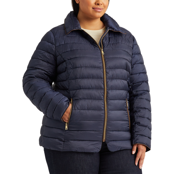 Navy Short Packable Down Jacket Lauren Woman 4