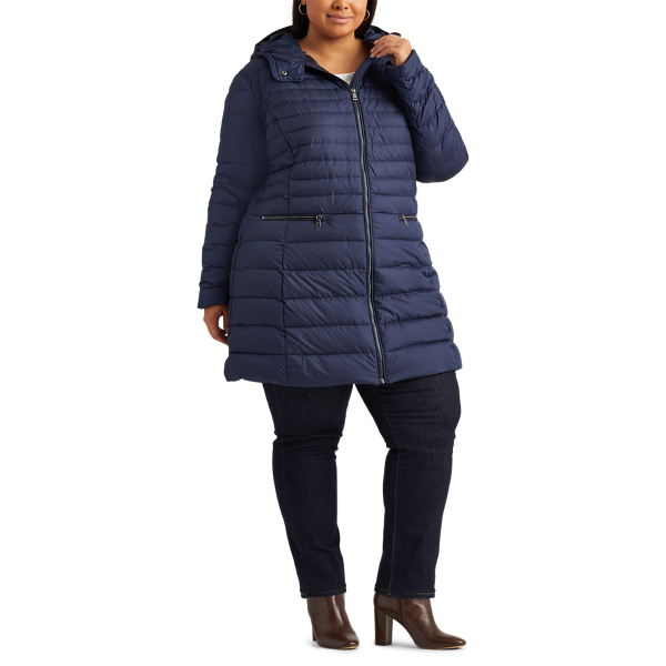 Navy Packable Down-Fill Coat Lauren Woman 3