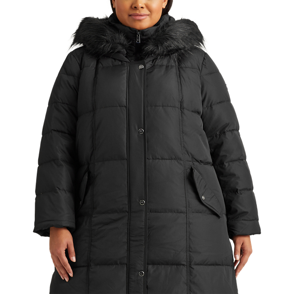 Black Quilted Down Maxi Coat Lauren Woman 4