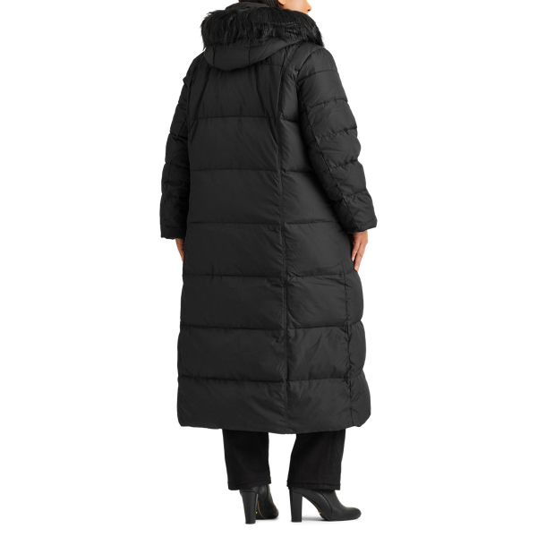 Black Quilted Down Maxi Coat Lauren Woman 5