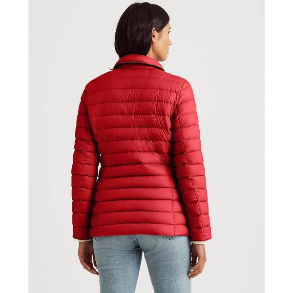 Red Short Packable Down Jacket Lauren 4