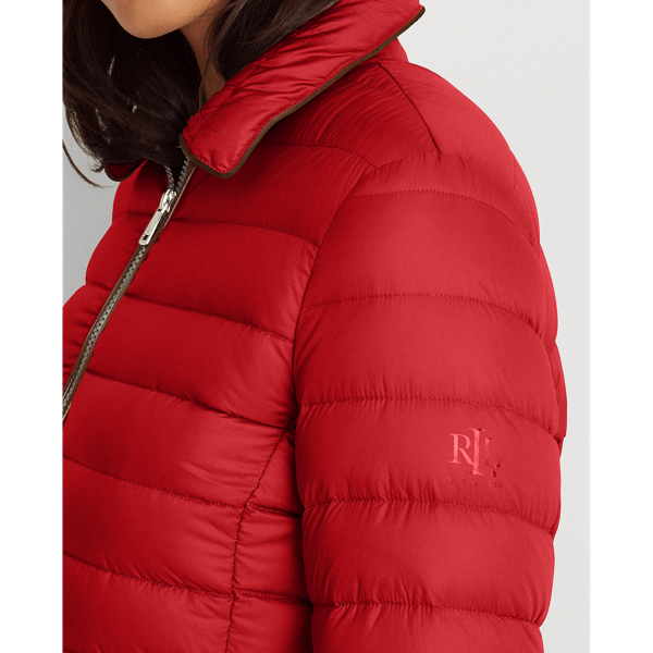 Red Short Packable Down Jacket Lauren 5