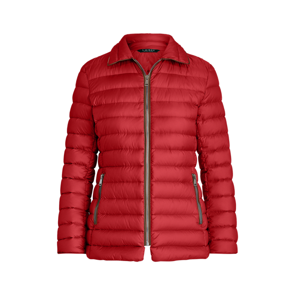 Red Short Packable Down Jacket Lauren 2