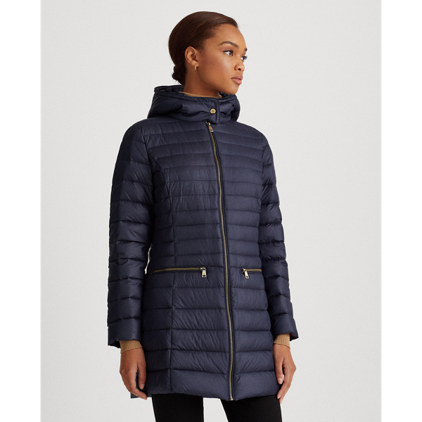 Navy Packable Down-Fill Coat Lauren 4