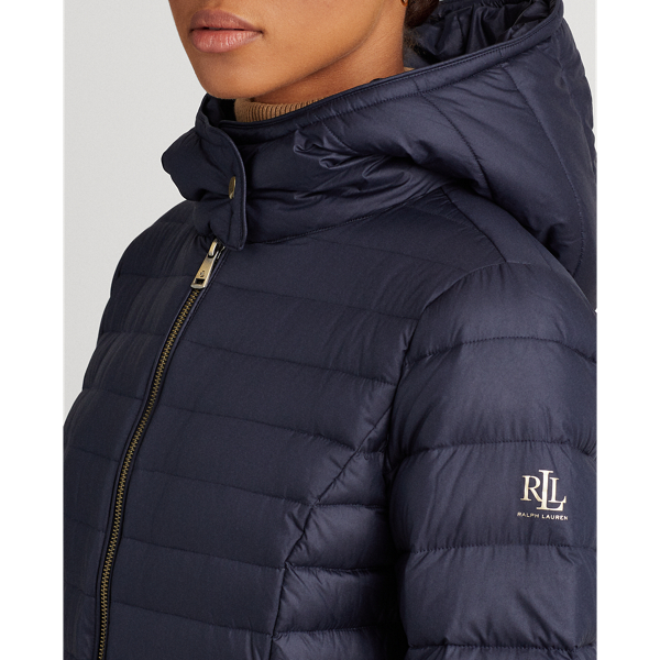 Navy Packable Down-Fill Coat Lauren 6