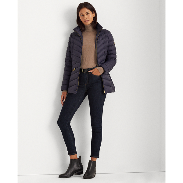 Blue Night Packable Quilted Down Jacket Lauren 4