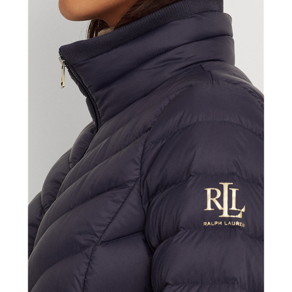 Blue Night Packable Quilted Down Jacket Lauren 6