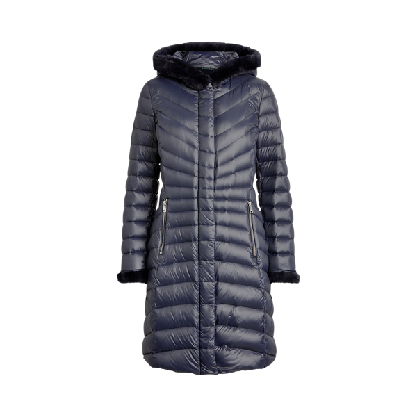 Faux-Fur-Trim Down Coat Lauren 1
