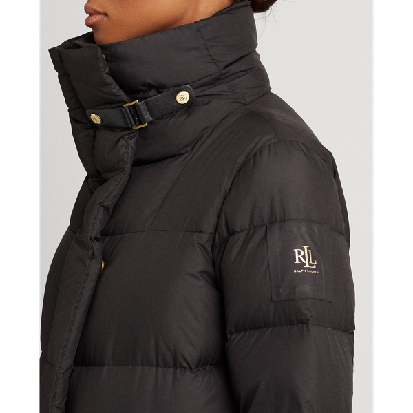 Black Down Mockneck Coat Lauren 6