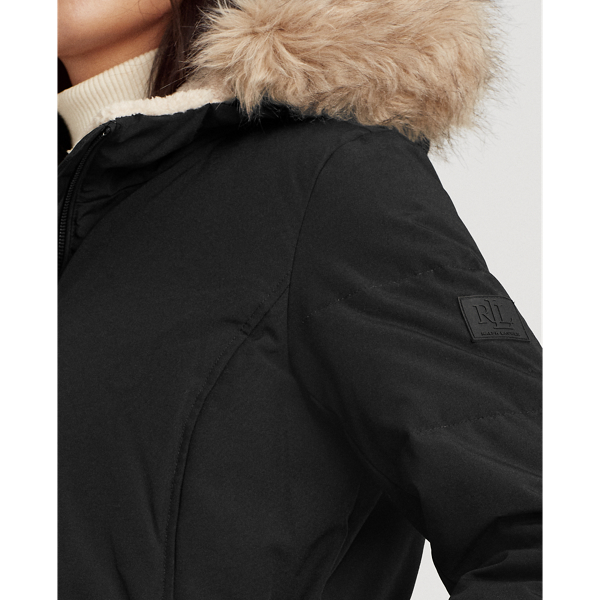 Black Belted Hooded Down Coat Lauren 6