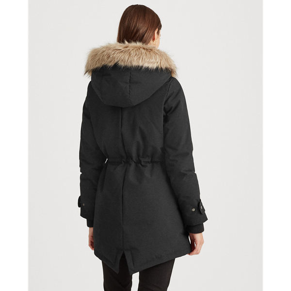 Black Hooded Parka Coat Lauren 5