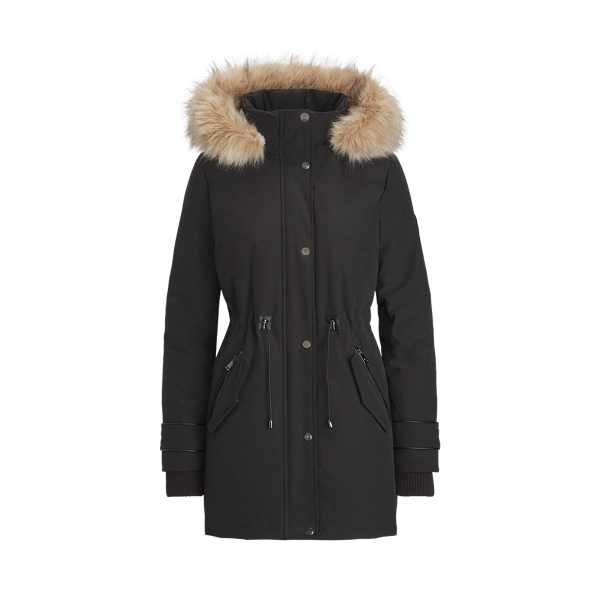 Black Hooded Parka Coat Lauren 2