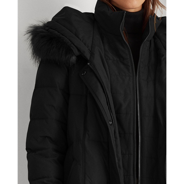Black Quilted Down Maxi Coat Lauren 5