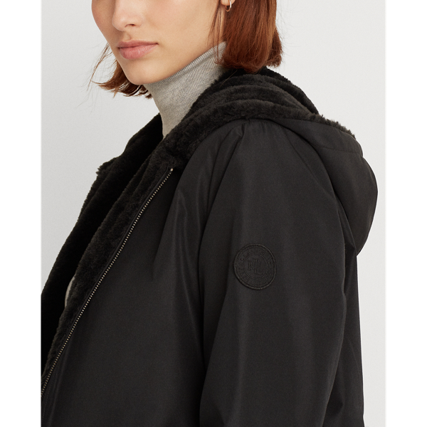 Black Reversible Faux-Fur Coat Lauren 6