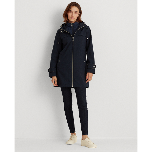Navy Hooded Quilted-Bib Jacket Lauren 4