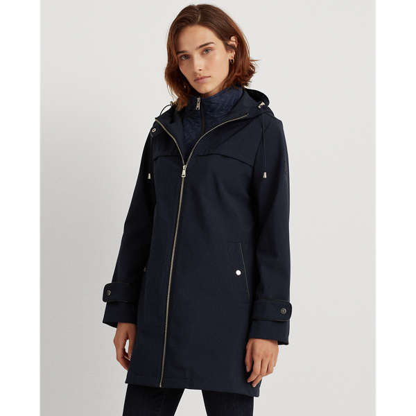【Ralph Lauren】Quilted Bib Hooded ソフトシェル ジャケット Lauren Ralph Lauren Quilted Bib Hooded Softshell Jacket Size
