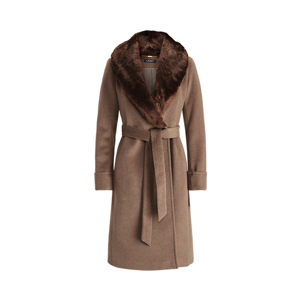 Wool-Blend Wrap Coat Lauren 1