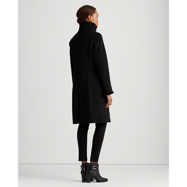 Black Wool-Cashmere Coat Lauren 5