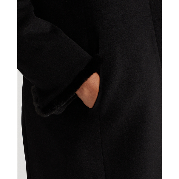Black Wool-Cashmere Coat Lauren 6