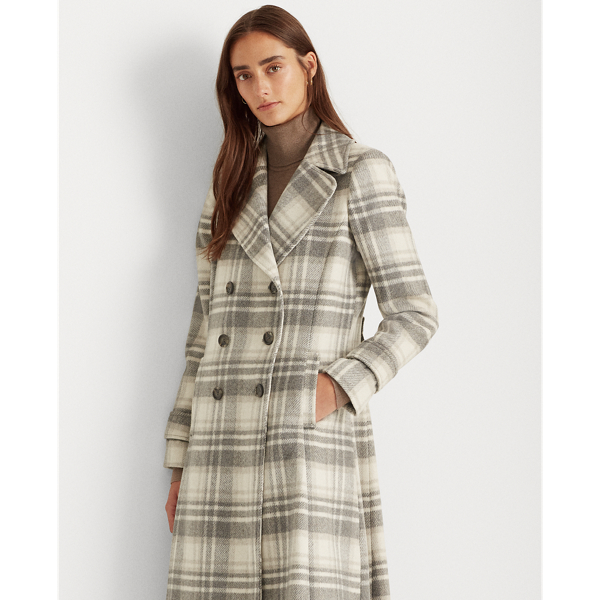 Plaid grey coat hotsell