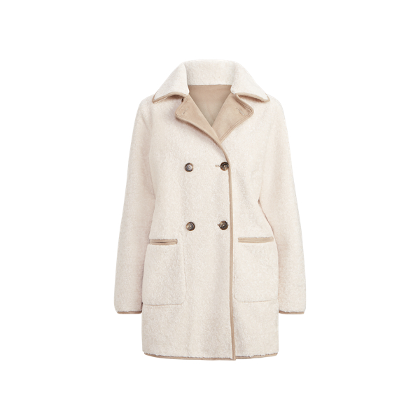 Camel Reversible Faux-Suede Coat Lauren 2