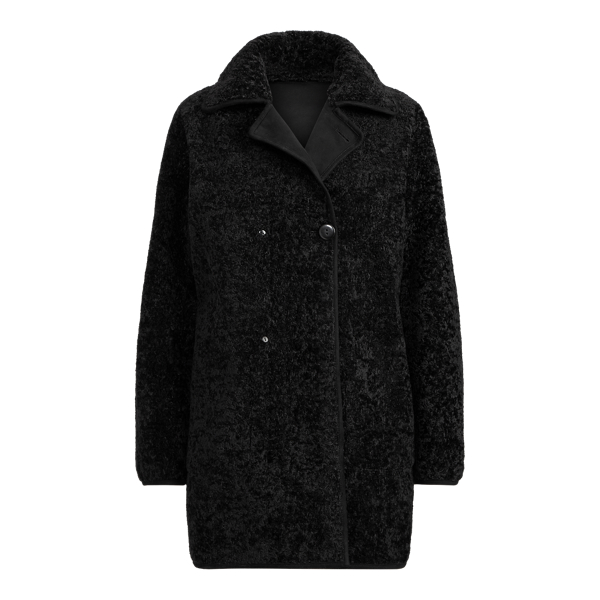Black Reversible Faux-Suede Coat Lauren 2