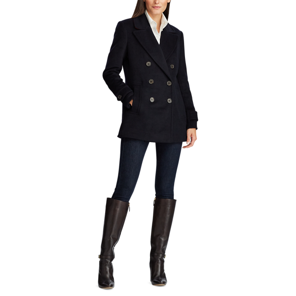 Regal Navy Wool-Blend Peacoat Lauren 3