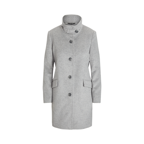 Wool-Blend Mockneck Coat Lauren 1