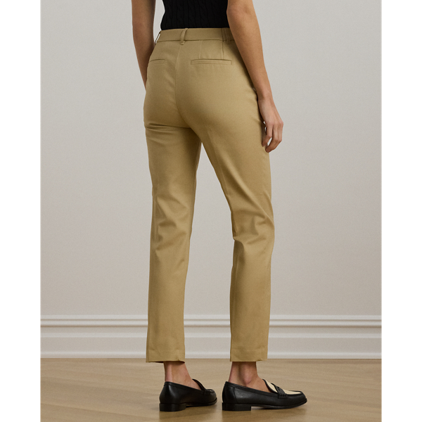 Hose aus beidseitigem Baumwollstretch Lauren in Birkenbraun 5