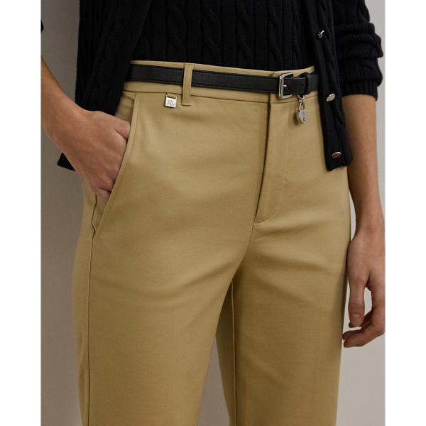 Hose aus beidseitigem Baumwollstretch Lauren in Birkenbraun 6