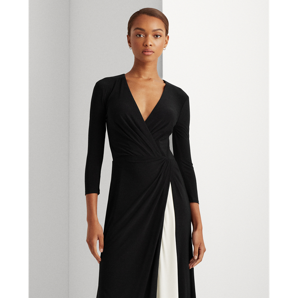Robe en jersey &agrave; deux tons Lauren en Noir/Blanc Lauren 4